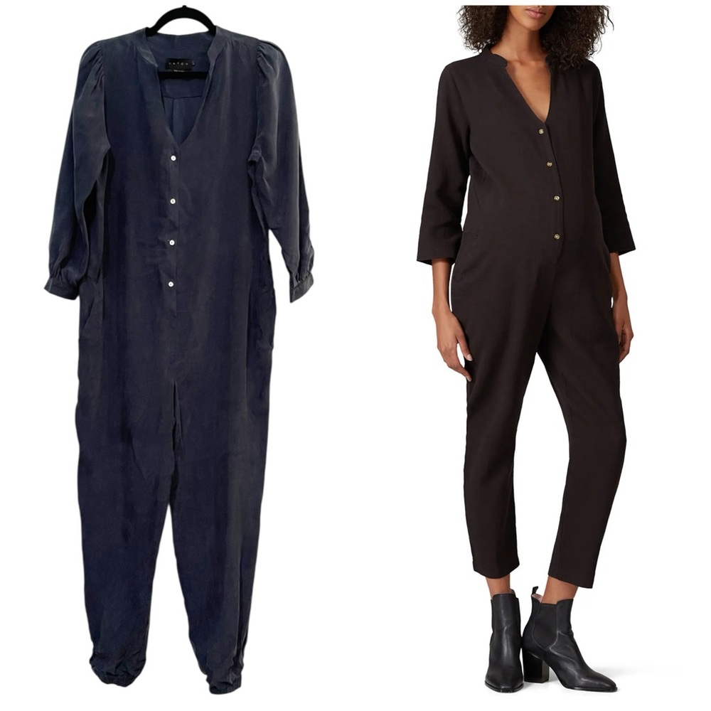 Hatch Grey 100% Cupro Jumpsuit Size 0 XS